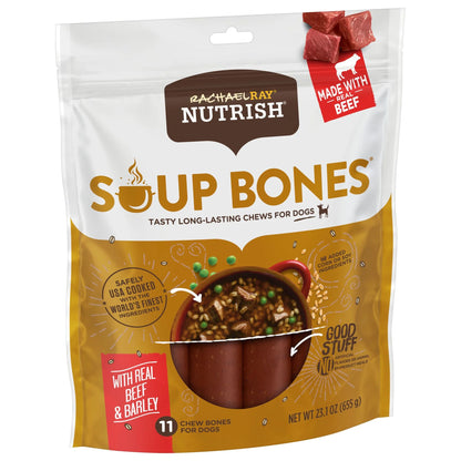 Rachael Ray  Soup Bones with Real Beef & Barley, 11 Dry Dog Chews