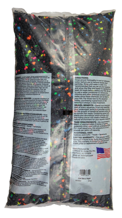 Aquarium Gravel, Starry Night, 25 Lb