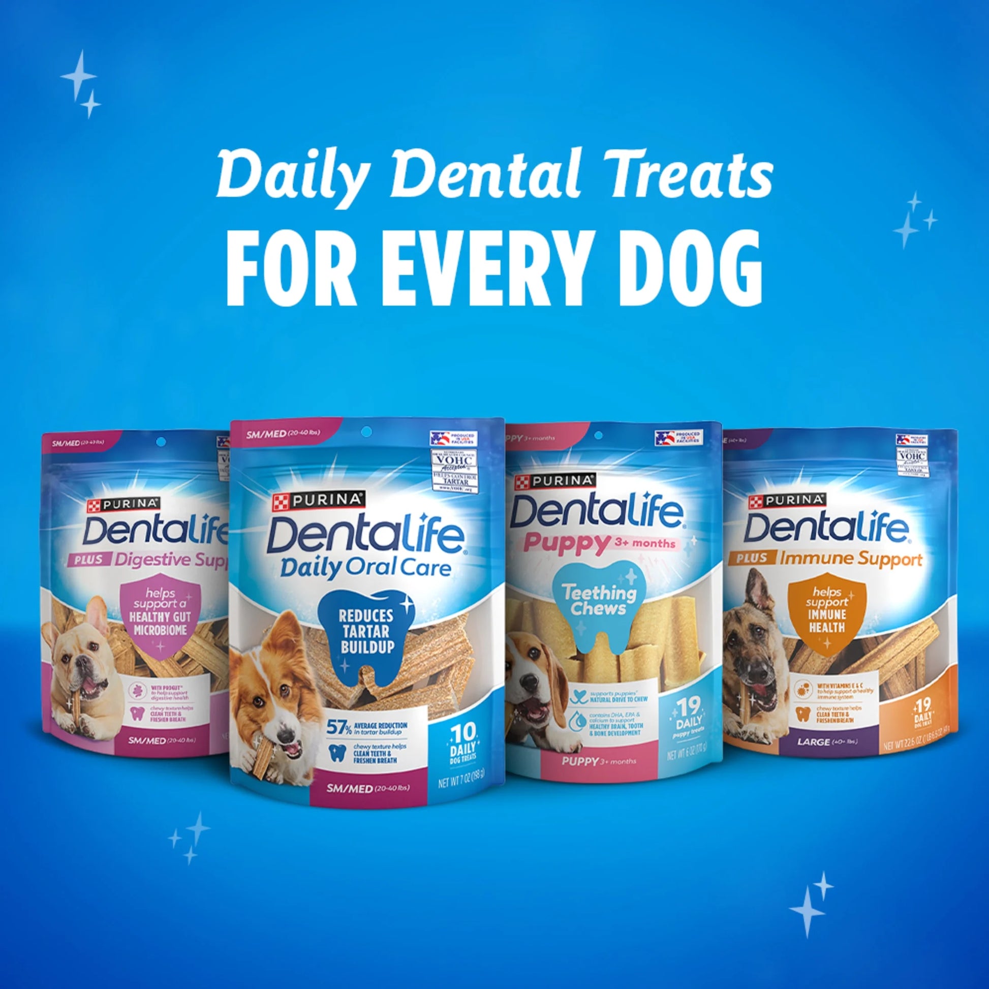 Purina  Daily Oral Care Large Dog Dental Treats with Chicken, 20.7 Oz Pouch (18 Count)