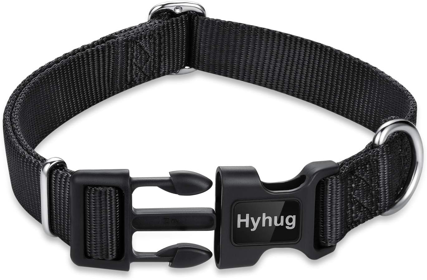 Pets Classic Regular Heavy Duty Nylon Dog Collar (Medium, Black)