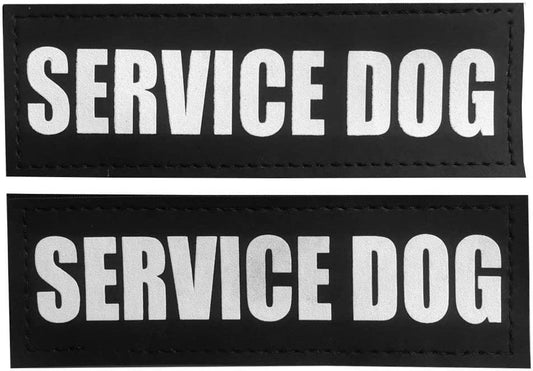 Dog Patches for Service Dogs, Reflective and Removable Dog Tags for Service Vest Dog Harness