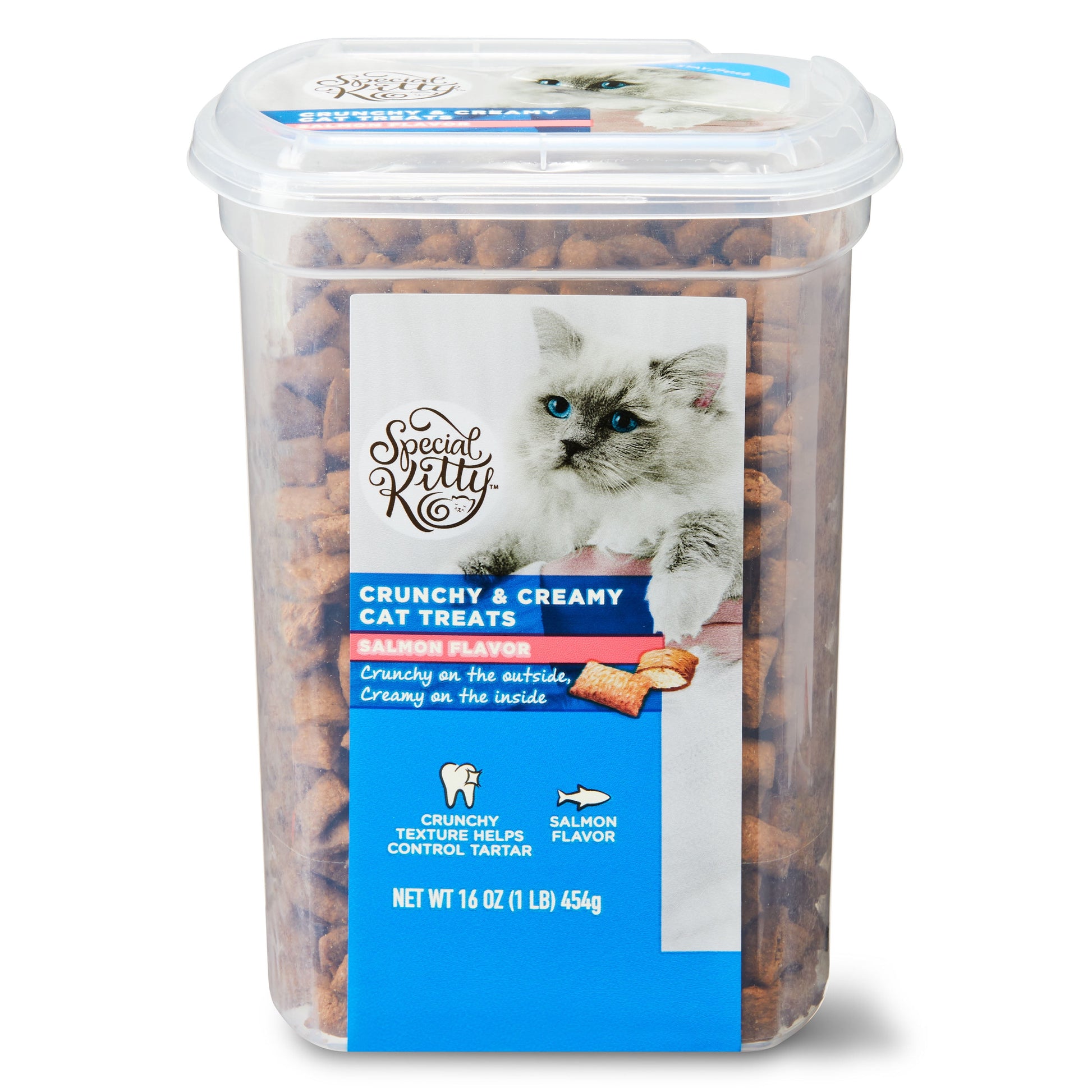 Crunchy & Creamy Cat Treats, Salmon Flavor, 16 Oz