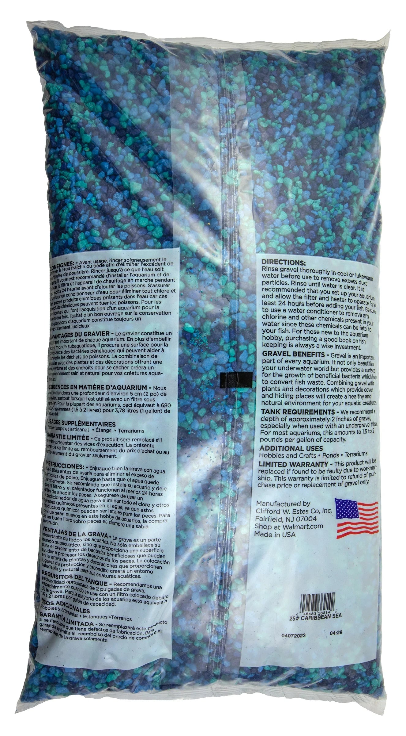 Aquarium Gravel, Caribbean, 25 Lb