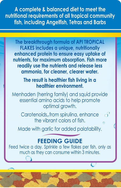 FISH FOOD FLAKES, Formulated to Help Fish More Readily Use Nutrients Which Means Less Waste and Clean, Clear Water, Feed up to Twice a Day as Much as They'Ll Eat in 5 Minutes